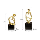 GobekUsa Golden Hat Thinker Figure Sculpture for Home Decor