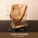 GobekUsa Bag Shape Glass Vase Handbag Hydroponics Terrarium Home Decoration