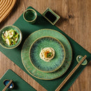 GobekUsa Ceramic Dinnerware Set - Japanese-Inspired Kiln Change Plates and Bowl