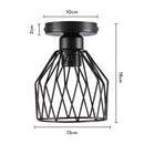 GobekUsa Industrial LED Ceiling Light: Modern Retro Loft Plafonniers for Living Room Kitchen Cage Home Decor