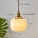 GobekUsa Japanese Ceramic Chandelier Lighting for Kitchen Dining Room Luxury Led Ceiling Lamp