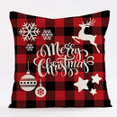 GobekUsa Christmas Linen Cushion Cover 45x45cm Sofa Home Party Decor
