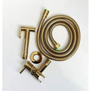 GobekUsa Brass Wall Mount Bidet Spray Set Chrome Gold High Pressure Bathroom Shattaf Gun