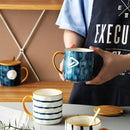 GobekUsa Japanese Style Ceramic Mug with Spoon and Lid