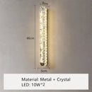 GobekUsa Crystal LED Wall Lamp Silver Sconces | Modern Nordic Design for Bedroom and Dining Room