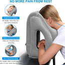 GobekUsa Inflatable Travel Pillow: Portable Neck Cushion for Airplane, Car, Office, Nap.