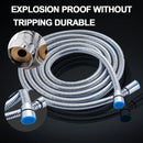 GobekUsa 3m Silver Stainless Steel Shower Hose for Common Faucet - Bathroom Accessory