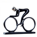 GobekUsa Abstract Resin Cyclist Statue Bike Rider Figurine for Office Living Room