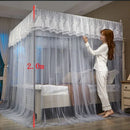 GobekUsa Lace Palace Mosquito Net Tent for Queen/Double Bed with Stainless Steel Frame