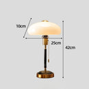 GobekUsa Cream Glass Mushroom Table Lamp for Warmly Lit Romantic Ambiance