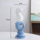 GobekUsa Cartoon Seahorse Ceramic Statue for Home Decoration
