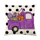 GobekUsa Halloween Pumpkin Linen Cushion Cover Set for Home Sofa Bedroom Decor
