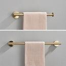 GobekUsa Brushed Gold Bathroom Accessories Set: Towel Rail, Paper Holder, Hook, Stainless Steel
