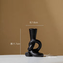 GobekUsa Ceramic Knot Candle Stand Geometric Home Decor Hollow Candlestick