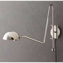 GobekUsa Black/Gold Lustre Copper Swing Arm Wall Lamp for Modern Living Spaces