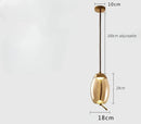 GobekUsa Glass LED Chandeliers for Living Room Bedroom Kitchen Pendant Lamp