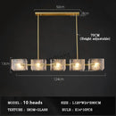 GobekUsa LED Ripples Glass Chandelier: Modern Luxury for Living Room, Bedroom, Kitchen, Bar