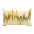 GobekUsa Luxe Metallic Stripes Velvet Cushion Cover: Midcentury Modern Throw Pillow Case