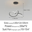 GobekUsa LED Chandelier Lights Indoor Lighting Room Decor White Black Lamps With Spotlight