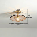 GobekUsa Amber Glass LED Ceiling Lights Modern Home Lighting Copper Socket