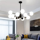 GobekUsa Glass Ball Pendant Lights Modern Nordic Chandelier LED Living Room Decor