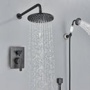 GobekUsa Brass 8" Rainfall Shower Faucet Set Wall Mounted Mixer System for Bath