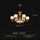 GobekUsa Jade Zinc Alloy Chandelier for Living Room, Restaurant, Hall - Elegant Chinese Design