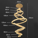 GobekUsa Crystal Chandelier Stair Pendant Lamp Living Room Lighting Modern Interior Decor