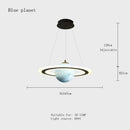 GobekUsa Astronaut Ball LED Light: Modern Boys Room Decor, Acrylic Planet Earth Pendant