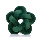 GobekUsa Green Star Knotted Lumbar Cushion - Handmade Stuffed Throw Pillow