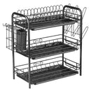GobekUsa 3-Tier Kitchen Drying Rack & Dish Organizer Shelf with Drain Board