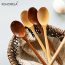GobekUsa 4-Piece Wooden Spoon Set - Korean Style Natural Wood Soup Tableware