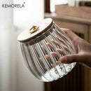 GobekUsa Glass Airtight Canister with Wooden Lid | Stylish Kitchen Storage Solution