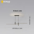 GobekUsa Adjustable LED Pendant Light in Black/Gold for Office Dining Living Room