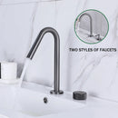 GobekUsa Brass Basin Faucet Brushed Gold Double Bracket Two Holes Hot Cold Mixer