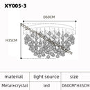 GobekUsa Crystal Chandelier: Modern Luxury LED Ceiling Lamp for Living Room and Bedroom