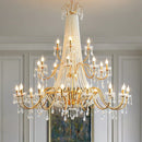 GobekUsa Crystal LED Chandelier Pendant Lights for Villa Stairs and Hotel Decor