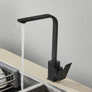 GobekUsa Brushed Nickel Kitchen Faucet | 360 Rotate Hot Cold Mixer Tap | Single Lever