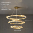 GobekUsa Irregular Gold Steel LED Pendant Light with Dimmable K9 Crystals