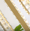 GobekUsa Large Chrome Plated Crystal Chandelier Pendant for Modern Spiral Staircase