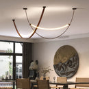 GobekUsa Leather Chandelier: Minimalist Nordic LED Pendant Lamp for Living Room, Dining Room & Bedroom