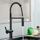 GobekUsa Black Kitchen Faucet with Dual Mode Sprayer, 360 Rotation, Hot & Cold Mixer