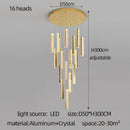 GobekUsa Crystal Chandelier LED Mezzanine Dining Room Lighting