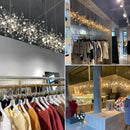 GobekUsa Leaf Sequin Ceiling Chandelier for Modern Living Room, Restaurant, Bar, and Shop Window