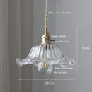 GobekUsa Green Glass LED Pendant Lamp with Copper Wood Handle for Modern Nordic Home Decor