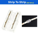 GobekUsa 2-Pin COB LED Strip Connectors for 2835 5050 SMD Tape Light, 90° Angle Fixed Clip