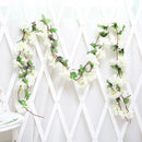 GobekUsa 250cm Rose Flowers Vine Garland Autumn Cane Backdrop Decor