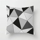 GobekUsa Heart Stripe Pillow Cases | Black & White Polyester Cushion Covers