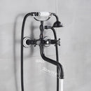 GobekUsa Dual Handle Luxury Bathtub Faucet with Handheld Shower Mixer