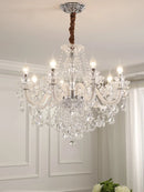 GobekUsa Crystal Chandelier LED Candle K9 Crystal Lamp for Living Dining Bedroom Shop